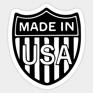 Made in USA Shield Sticker